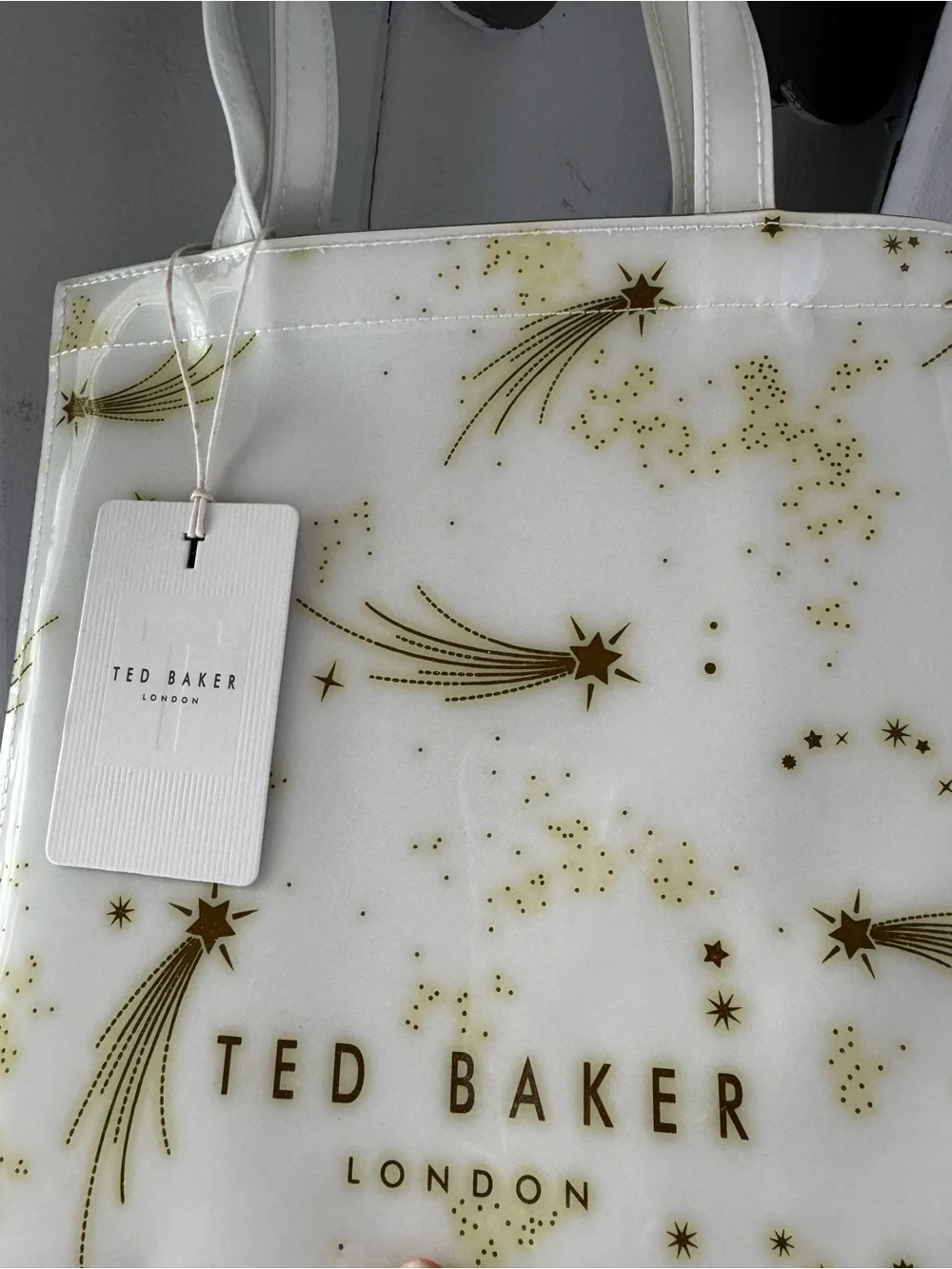 Ted Baker White & Gold Shooting Star Tote